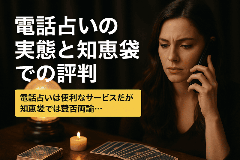 電話占いの実態と知恵袋での評判